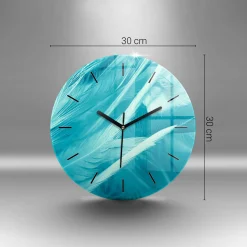 Cichy Zegar Dekoracyjny Wodospad wśród mchu fi30
