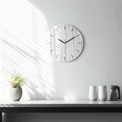 Cichy Zegar Dekoracyjny Fale tekstura fi30