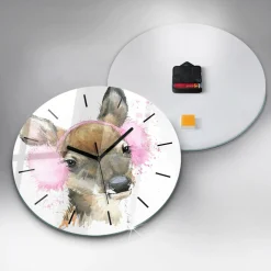 Cichy Zegar Dekoracyjny Jeleń leśny fi30