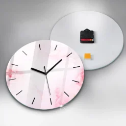 Cichy Zegar Dekoracyjny Kwitnące kwiaty fi30