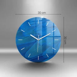 Cichy Zegar Dekoracyjny Morska kotwica fi30