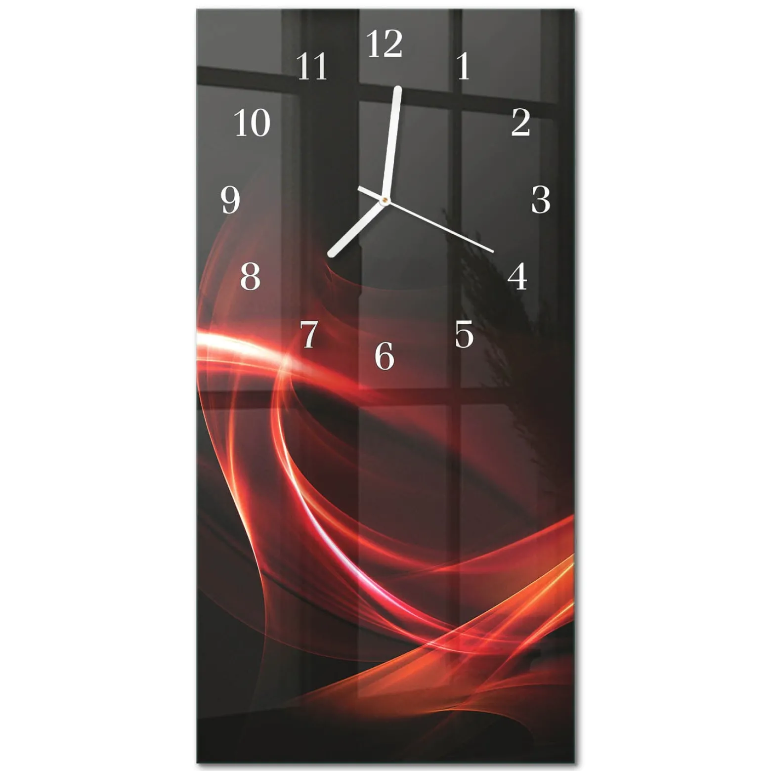 Cichy zegar 30x60 Abstrakcja ozdobny ścienny