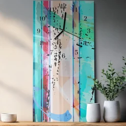 Cichy zegar 30x60 Wzór ozdobny ścienny