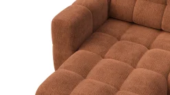 CLOUDI Sofa narożna 4 osobowa lewa, pomarańczowa