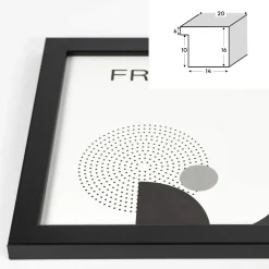 Czarna ramka na zdjęcia 10x15 cm rama prostokątna FRAMAI®