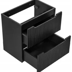 CZARNA szafka łazienkowa z umywalką 60 cm NOVA BLACK 82-60