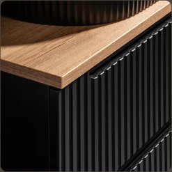CZARNA szafka łazienkowa z umywalką 60 cm NOVA BLACK 82-60