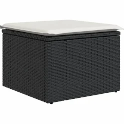 13-cz. zestaw mebli do ogrodu, poduszki, czarny, rattan PE