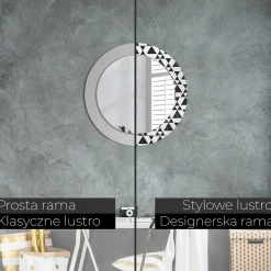 Dekoracyjne lustro Ścienne fi60 OkrągłeTrójkąty geometria