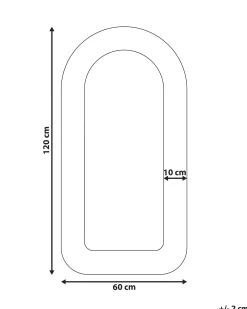 Dekoracyjne lustro ścienne 60 x 120 cm beżowoszare