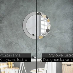 Dekoracyjne lustro fi60 Ścienne okrągłeSerca styl Doodle