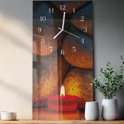 Designerski zegar 30x60 Kamienie zegar ścienny