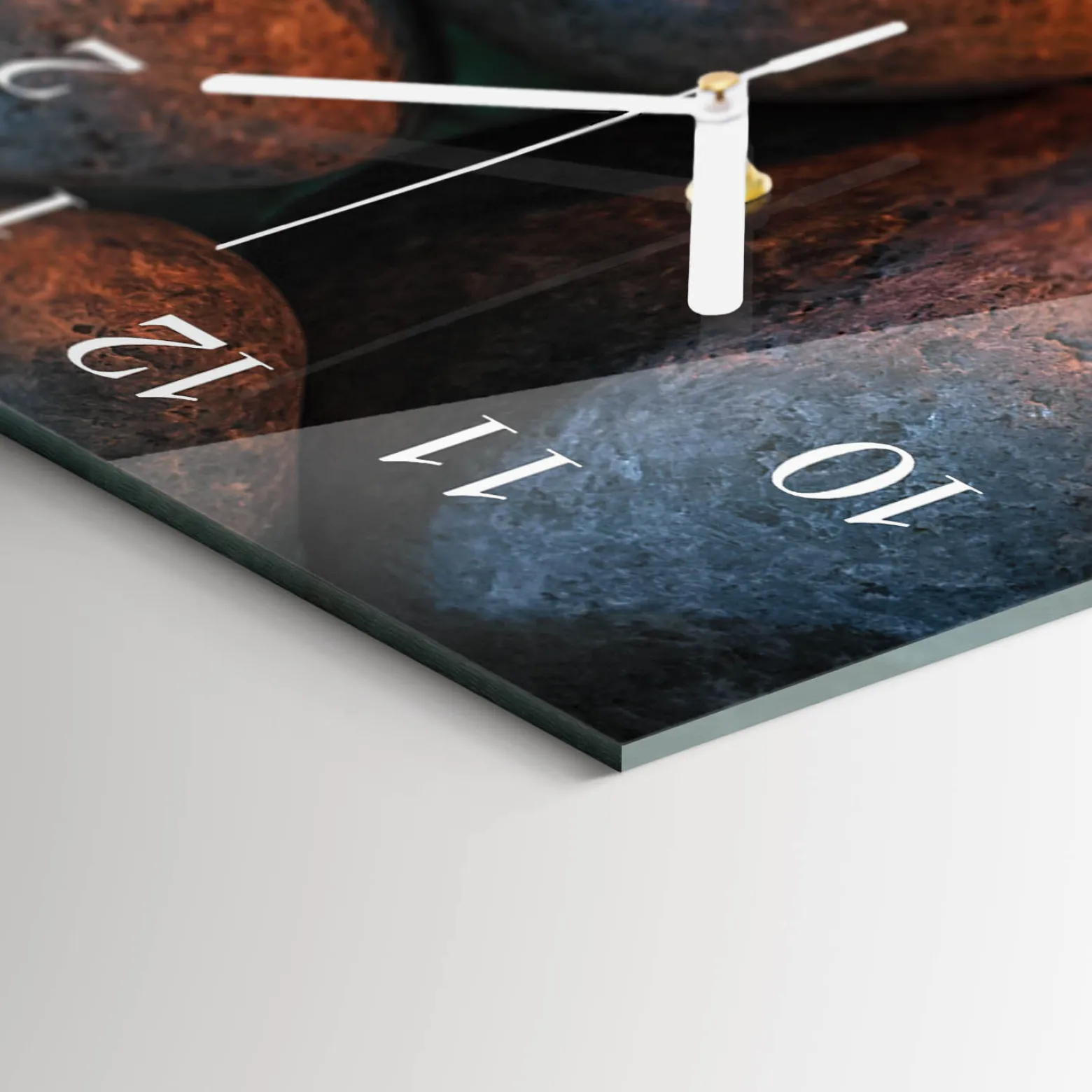 Designerski zegar 30x60 Kamienie zegar ścienny