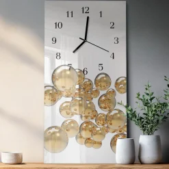 Designerski zegar 30x60 Piłki dekoracyjny do salonu