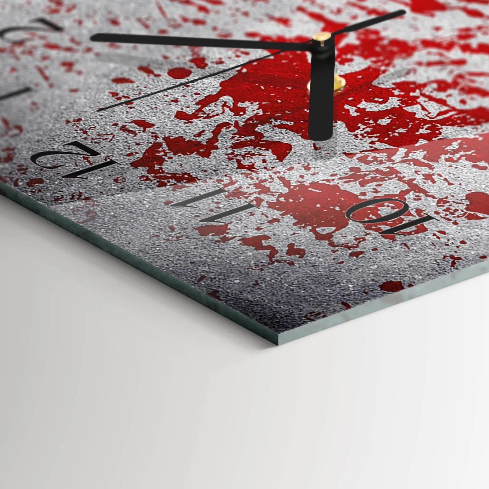 Designerski zegar 30x60 Plamy zegar ścienny