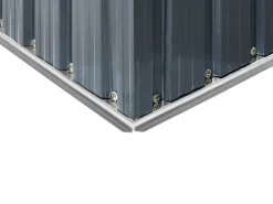 Domek narzędziowy do ogrodu stal galwanizowana grafitowy