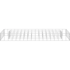 Donica gabionowa Srebrny 90 x 30 x 10 cm Stal vidaXL