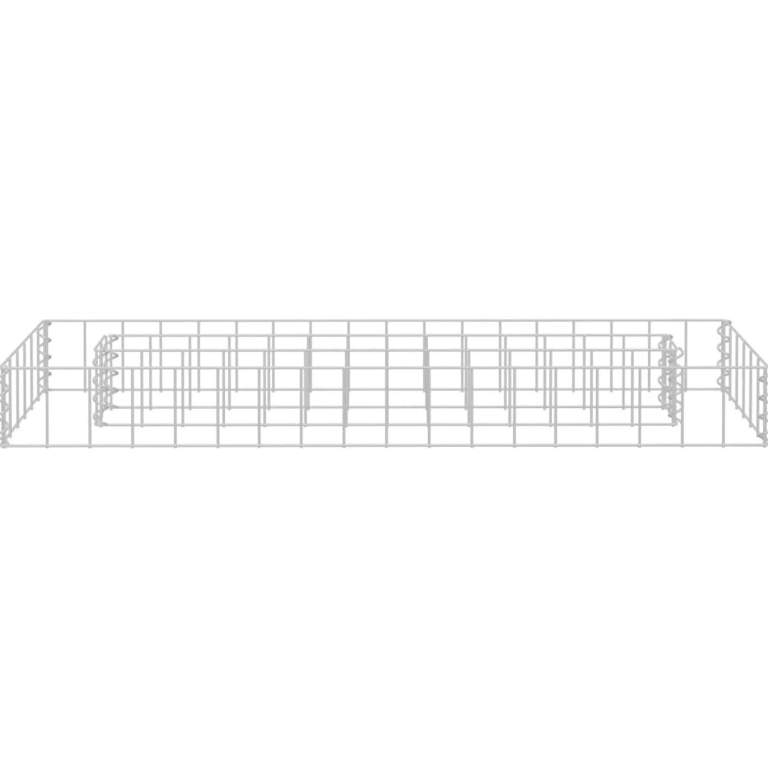 Donica gabionowa Srebrny 90 x 30 x 10 cm Stal vidaXL