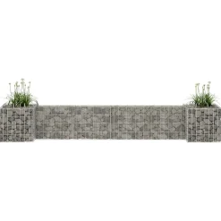 Donica gabionowa w kształcie H drut stalowy 260x40x40 cm