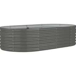 Donica ogrodowa Szary 152 x 80 x 36 cm Stal vidaXL