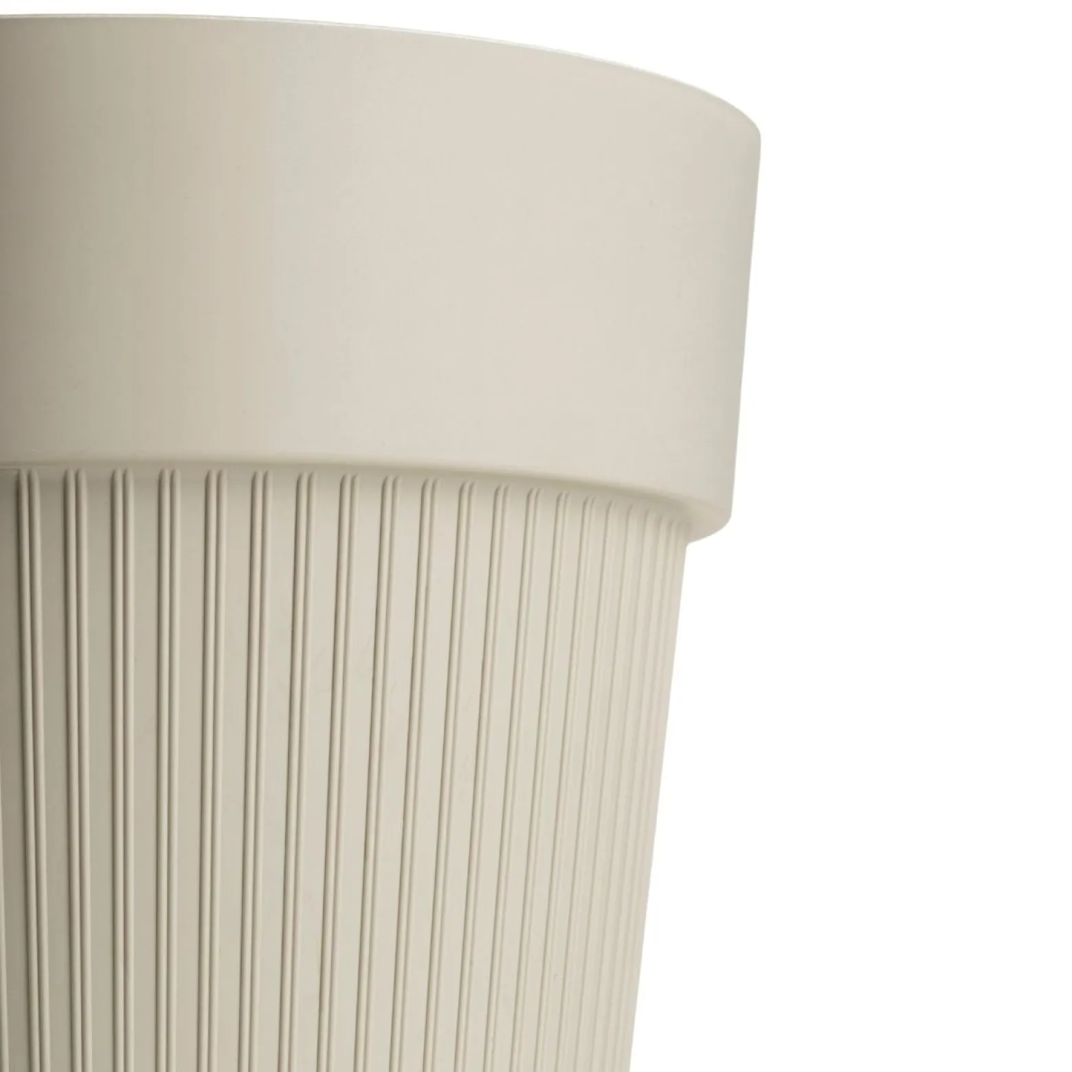 Donica plastikowa SILVA LINE beżowa okrągła do domu 13,2 cm