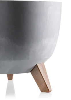 Donica Rosa na nóżkach ECO szary beton 29xh18 cm