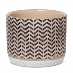 Doniczka ceramiczna KERI 12 cm geometryc