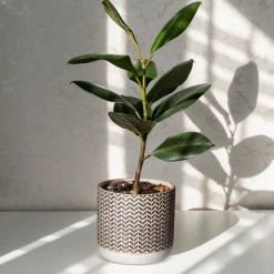Doniczka ceramiczna KERI 12 cm geometryc