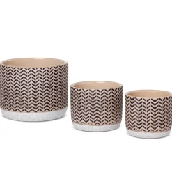 Doniczka ceramiczna KERI 12 cm geometryc