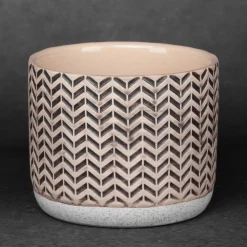 Doniczka ceramiczna KERI 12 cm geometryc