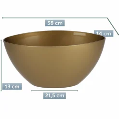 Doniczka Osłonka Donica Wkład Połysk Złota 38 cm