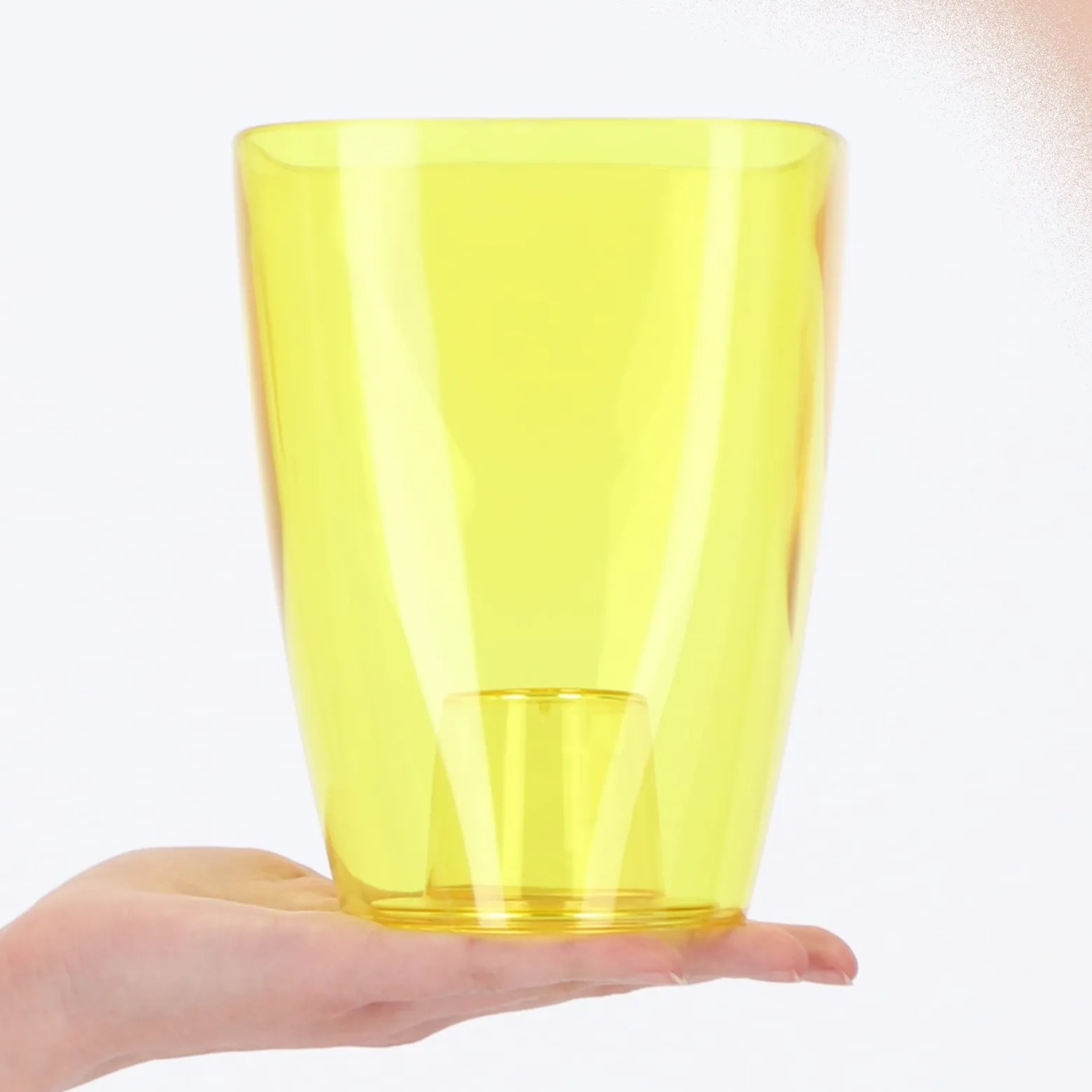 Doniczka Osłonka Na Storczyk Kwiaty Żółta 12cm