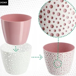 Doniczka Osłonka Okrągła Na Kwiaty Różowa 11cm