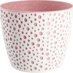 Doniczka Osłonka Okrągła Na Kwiaty Różowa 17cm
