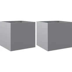 Doniczka Srebrny 32 x 30 x 29 cm Stal vidaXL
