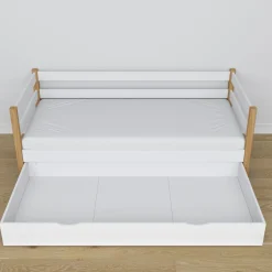 Drewniane łóżko sofa z szufladą N01