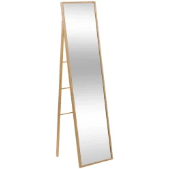 Duże lustro stojące w bambusowej ramie, 41 x 160 cm