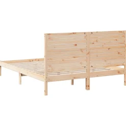 Dłuższe łóżko bez materaca lite drewno 140x210 cm