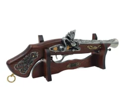 Duży Pistolet Włoski Na Stojaku - Replika Xvii Wiek - 163S