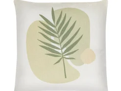 Dwie poduszki 45x45 liść zielono-beżowe