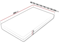 Dwustronny materac piankowy Uno 17 cm