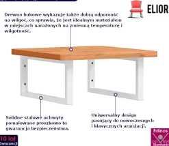 Elegancka półka pod umywalkę do łazienki - Sarvro