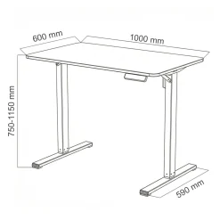 Elektryczne biurko Spacetronik Moris 125WO 100x60