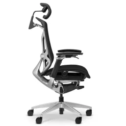 Ergonomiczny fotel biurowy Challenger chrom/czarny