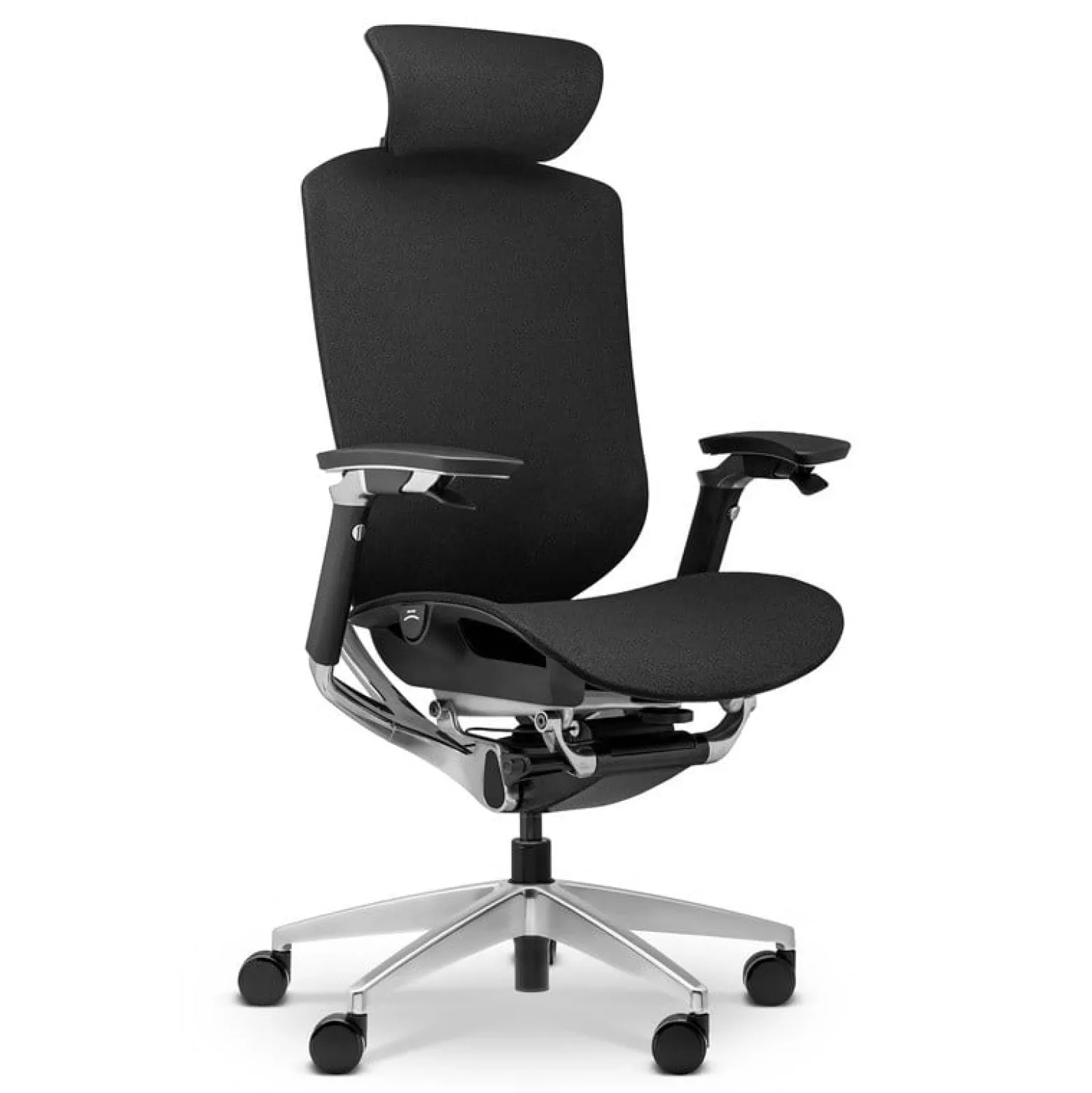 Ergonomiczny fotel biurowy Challenger chrom/czarny