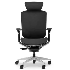 Ergonomiczny fotel biurowy Challenger chrom/czarny