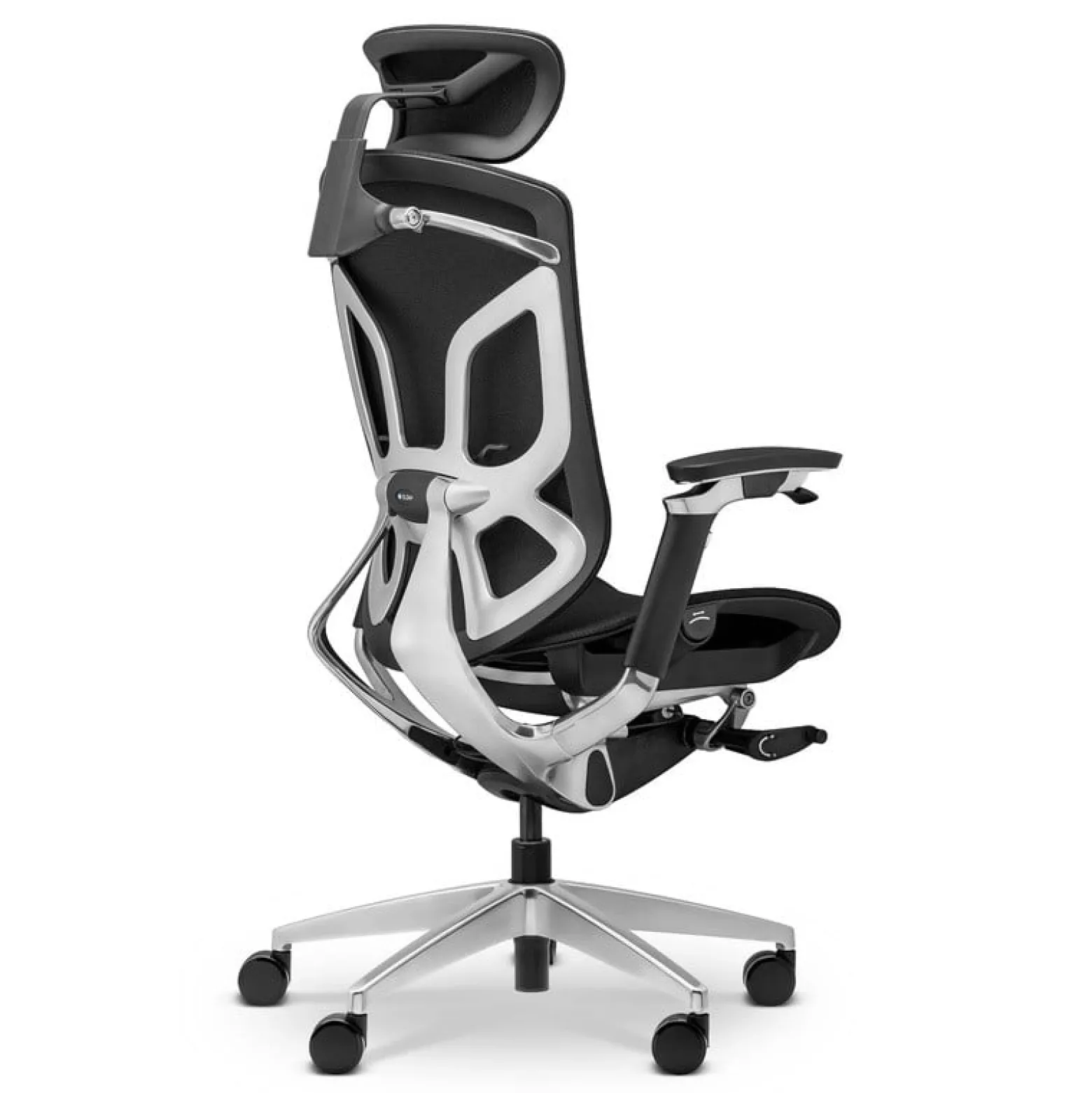 Ergonomiczny fotel biurowy Challenger chrom/czarny
