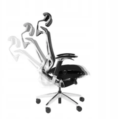 Ergonomiczny fotel biurowy Challenger chrom/czarny