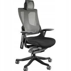 Ergonomiczny fotel biurowy WAU 2 czarny siatka/tkanina