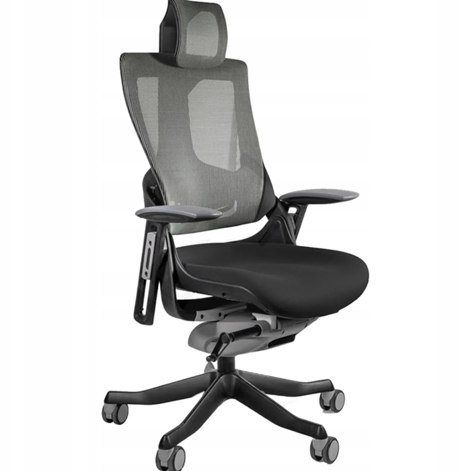 Ergonomiczny fotel biurowy WAU 2 czarny siatka/tkanina